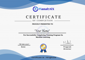 PIANALYTIX COURSE COMPLETION CERTIFICATE